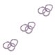 thumbnail image 5 of Bandas de goma Sonducket 3 uds coloridas diademas para cabello niñas mujeres Púrpura claro, 5 of 6