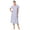 Bright White Leaf, variant on Aria Women's  100% Cotton Raglan Sleeve Smocked Neck Sleepwear 46" Gown, Sizes XS-5X