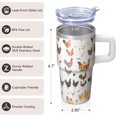 thumbnail image 3 of 20oz Chicken Character Tumbler with Handle Useful Birthday Christmas Gift for Chicken Fans Women Men Insulated Travel Mug Fits Car Cup Holders Comfortable Grip Durable Material Daily Hydration, 3 of 6