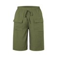 thumbnail image 2 of Womens Short Style with Pockets Casual Shorts for Women Summer Relaxed Fit Five Point Length Army Green XL, 2 of 6