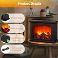 thumbnail image 5 of Fireplace Lanterns Decorative,Small Fake Fire Place,Flame Effect LED Fire Lamp,Battery Operated USB Charge Portable Fireplace,Indoor Outdoor Christmas Decoration (No Heater Function Black), 5 of 8