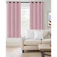 thumbnail image 2 of Solid Pink Kitchen Curtains Romantic Minimalism Abstract Denim Texture Cafe Short Curtains for Bathroom Blackout Window Curtain Grommet Small Window Treatment Drapes for Bedroom Living Room 42"x45"x2, 2 of 9