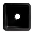 thumbnail image 2 of Pemberly Row Black Matte Square 18" x 18" Undermount/Drop In Fireclay Prep Sink, 2 of 9