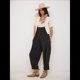 thumbnail image 4 of Mono Vaquero Holgado Informal Sin Mangas con Bolsillos Ajustable para Mujer Negro S, 4 of 9