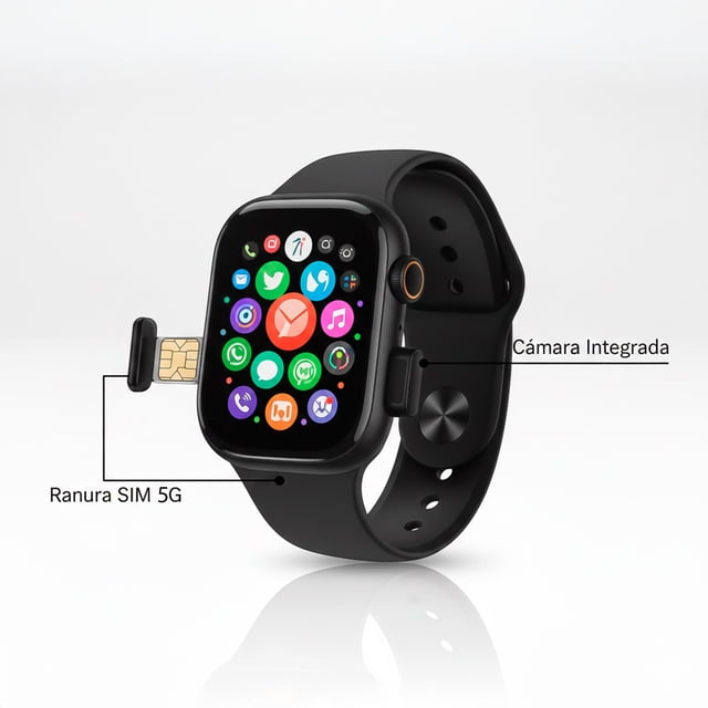 Smartwatch SIM-2000 | SIM 5G | Pantalla 2.2" | Cámara Integrada | ECG y Juegos | Carga Inalámbrica