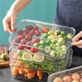 thumbnail image 3 of Wosthever Refrigerador Caja de almacenamiento de mantenimiento fresco Organizador de cajón de congelador apilable Contenedor de almacenamiento de Almacenamiento y organización del hogar Wosthever HA022025-00, 3 of 6