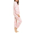 thumbnail image 5 of INSPIRE CHIC Women's Winter Flannel Pajama Sets Long Sleeve Loungewear L Heart Printed Pink, 5 of 8