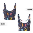 thumbnail image 5 of Picia Cartoon Dinosaur Sports Bra for Women,Padded Strappy Sports Bras Medium Support Yoga Bra with Removable Cups,Running Yoga Bra-XX-Large, 5 of 9