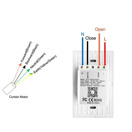 Tuya Wifi Curtain Switch For Electric Motorized Curtain Blind