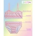 thumbnail image 2 of Sweet & Sassy Girls' Training Bra Set - 8 Piece Seamless Cami Bralette and Bikini Underwear, 2 of 7