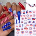 thumbnail image 2 of Adhesivos DZPGUONIZ para decoración de uñas, bandera estadounidense del 4 de julio, 6 unidades, 2 of 7