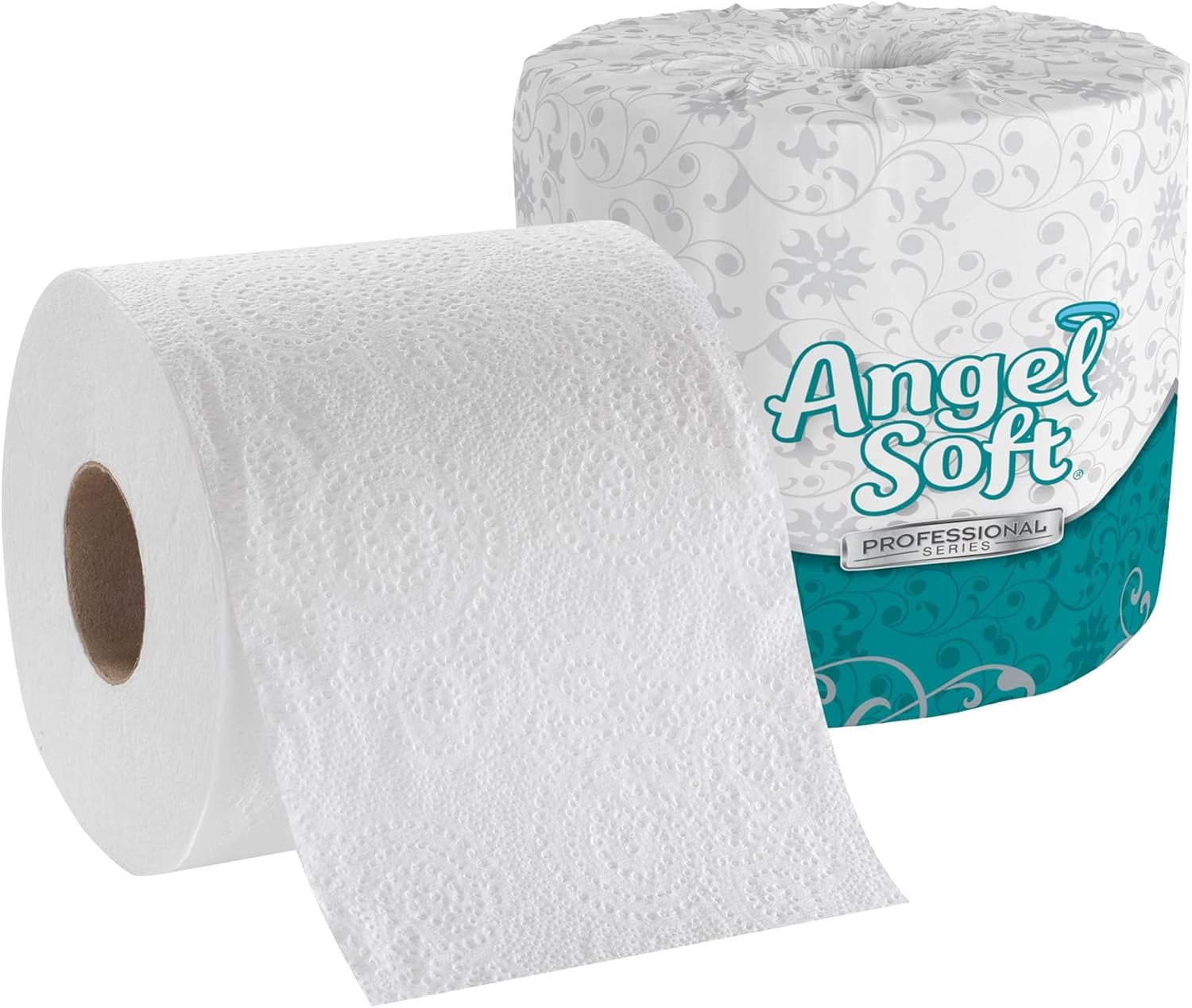 Premium 2-Ply Embossed Toilet Paper, 450 Sheets Per Roll, 40 Rolls Total, Soft Absorbent Bathroom Tissue for Offices, Restaurants, Hotels & Commercial Spaces, White,