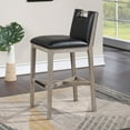 thumbnail image 5 of American Woodcrafters Jakarta Solid Wood with Black Bonded Leather Bar Stool, 5 of 11