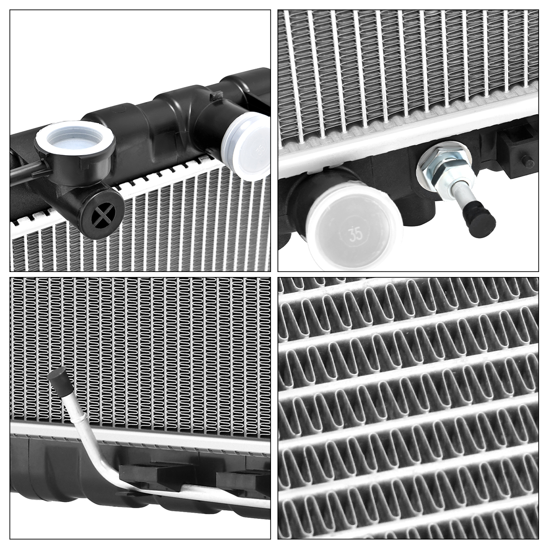 RVNI Aluminum Radiator For 01-06 Kia Optima 99-05 Hyundai Sonata LX EX GL VE Base SE