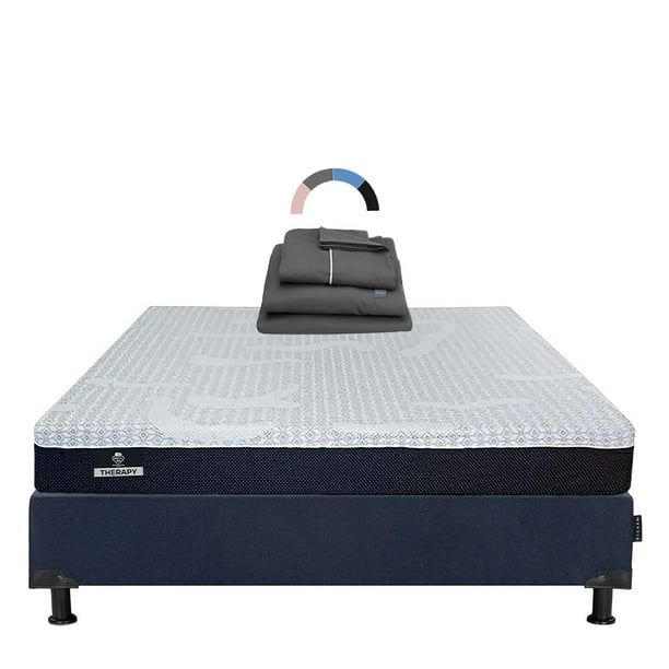 Colchón en Caja Queen Size Therapy Spring Air + Box + Sábanas Royal