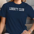 thumbnail image 3 of Smartprints Liberty Club Bold Varsity Women's T-Shirt Navy, Cotton, S, 3 of 4