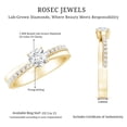 thumbnail image 5 of Rosec Jewels Certified Lab Diamond Solitaire Promise Ring for Women - 1/2 Carat - EF-VS Quality, 10K Yellow Gold, US 8.50, 5 of 8