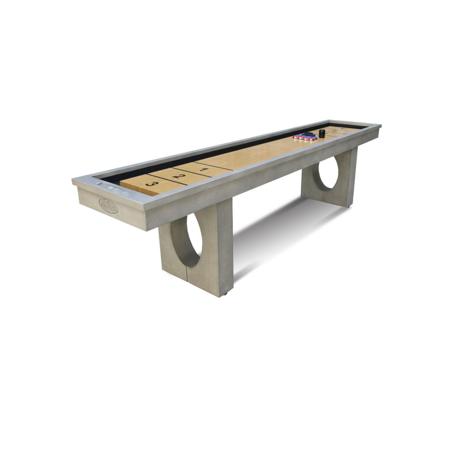 Table de jeu de palets d'extérieur Aurora de 11 pieds, tous temps, tous les accessoires inclus, par Barrington Billiards