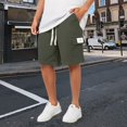 thumbnail image 2 of Youmylove Mens Casual Shorts New Men's Summer Leisure Shorts Solid Color Knee-Length Short Pants Pocket Classic Relaxed Fit Short, 2 of 6