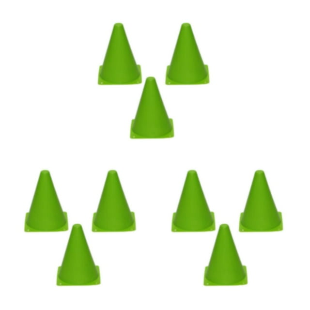 Decodeary 3 Pcs Cônes Plats de Football Route - Forte Adhérence Économique Adapté Vert 23cm 3ensemble