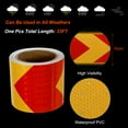 thumbnail image 3 of Uxcell Reflective Tape, 4"x33FT Waterproof High Visibility Warning Tape, Red-yellow, 3 of 6