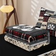 thumbnail image 5 of Manfei Rustic RV Car Zipper Queen Comforter Set with Fitted Sheet and 2 Pillowcases,Happy Camping Zipper Bedding Set,Red Beige,Reversible, 5 of 7