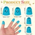 thumbnail image 2 of Uxcell Rubber Finger Tips Office 5 Sizes, 40 Pcs Guitar Fingertip Protector Silicone Thimbles for Hand Sewing Paper Sorting Money Counting Guitar Playing, Light Blue, 2 of 6