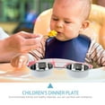 thumbnail image 4 of 1 Pce Assiette Compartimentée pour Enfants en Acier Inoxydable à Motif de Dessin Animé Assiette de Repas Assiette de Service, 4 of 6