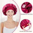 thumbnail image 2 of 2 gorros de satén de seda para cabello rizado, gorro de seda para dormir, gorro de dormir de noche para mujer, 2 of 5