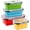 4 Colors | Assorted | 4pc, variant on Collapsible Silicone Food Storage Containers with Airtight Lids & Air Vents, 16.9 oz, Stackable Meal Prep Containers for Leftovers, Microwave Freezer Dishwasher Safe, Blue, Set of 4