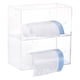thumbnail image 1 of Soporte para rollo de bolsas de basura, caja dispensadora de bolsas de basura de acrílico montada en la pared, 1 of 6