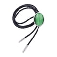 thumbnail image 1 of Corbata de vaquero Hugo estilo retro Western Bolo Tie Cuerda de cuero PU 100 cm, 1 of 10