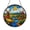 Acrylic 3.5 Inch, variant on Dutch Windmill River View Round Stained Glass Suncatcher, Scenic European Window Decor