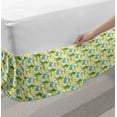 thumbnail image 2 of Crocodile Bed Skirt, Illustration of Wildlife Reptiles Elephants Man Bananas Cactus and Pyramids, Elastic Bedskirt Dust Ruffle Wrap Around for Bedding Decor, 4 Sizes, Cream Multicolor, by Ambesonne, 2 of 2