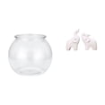 thumbnail image 1 of Adorno Redondo Transparente Para Pecera Pequeña, Cuenco Para Acuario, Jarrón, Decoración De Mesa, Estatuas De Animales, Figuras Para Oficina, Hogar, Entrada, Dormitorio, Plantas., 1 of 8