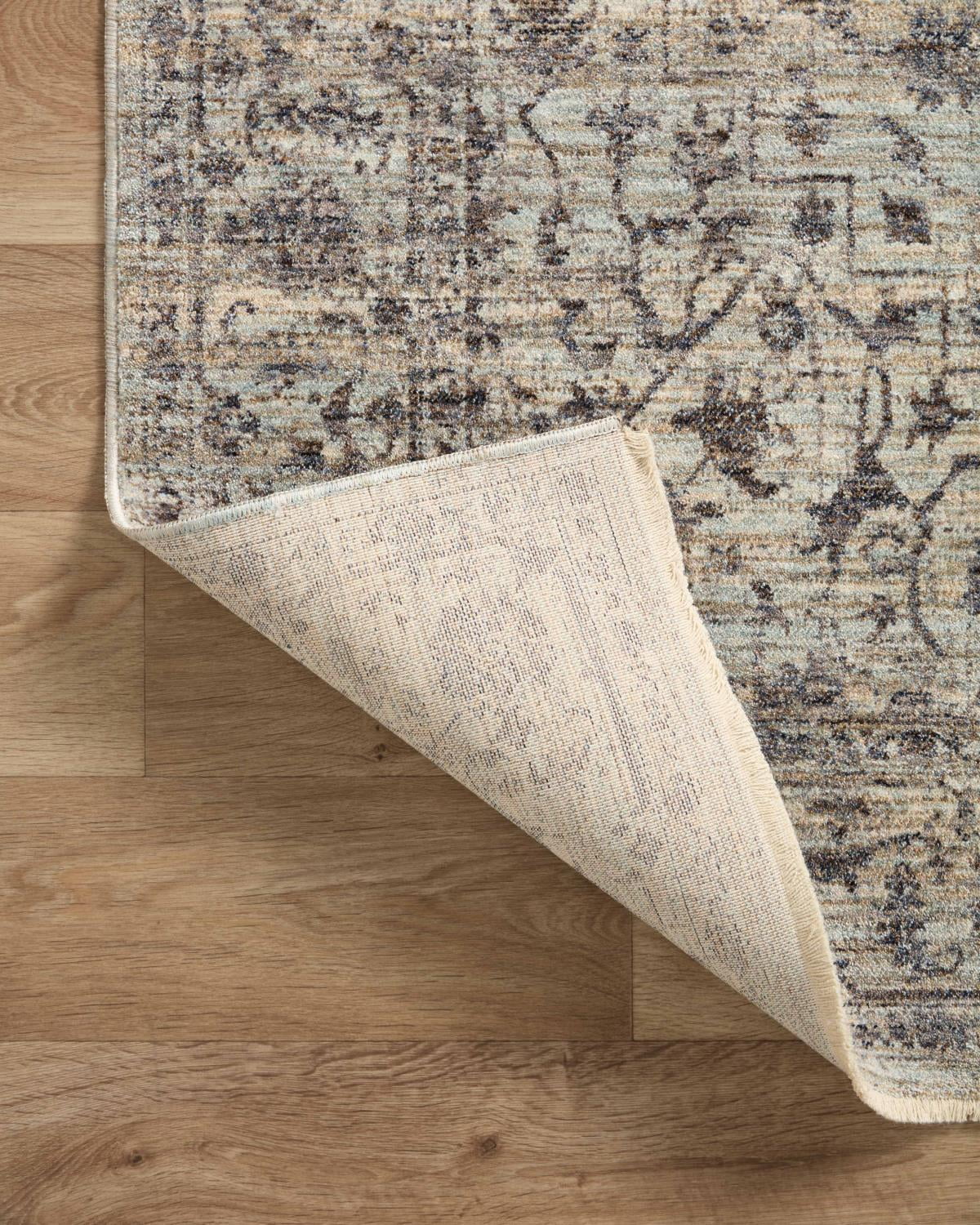 Loloi Sorrento Mist / Charcoal 3'-11" x 3'-11" Round Area Rug