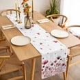 thumbnail image 3 of Table Runner 90 Inches Long for Kitchen Dining, Watercolor Flowers Dresser Scarf Farmhouse, Dining Table Decorations for Wedding/Parties, Spring Pink Ink Floral Botanical 13 x 90 In, 3 of 8