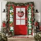 thumbnail image 1 of Cortina de Puerta con Coplas Navideñas, Decoración Personalizada para Fiestas | Juego de 2 | Poliéster | Verde | 30 X 180 Cm | Tela de Fondo Festiva, 1 of 6