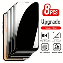 Privacy Screen Protector for iPhone  15/15PRO/16 6.1-Inch, Anti Spy  Anti Fingerprint Tempered Glass Film, 8 Pack