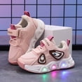 thumbnail image 2 of Durtebeua Kids Sneakers Children Kids Girls Boys Light Luminous Shoes Sport Shoes Baby Running Shoes Pink-01,18-24 Months, 2 of 6