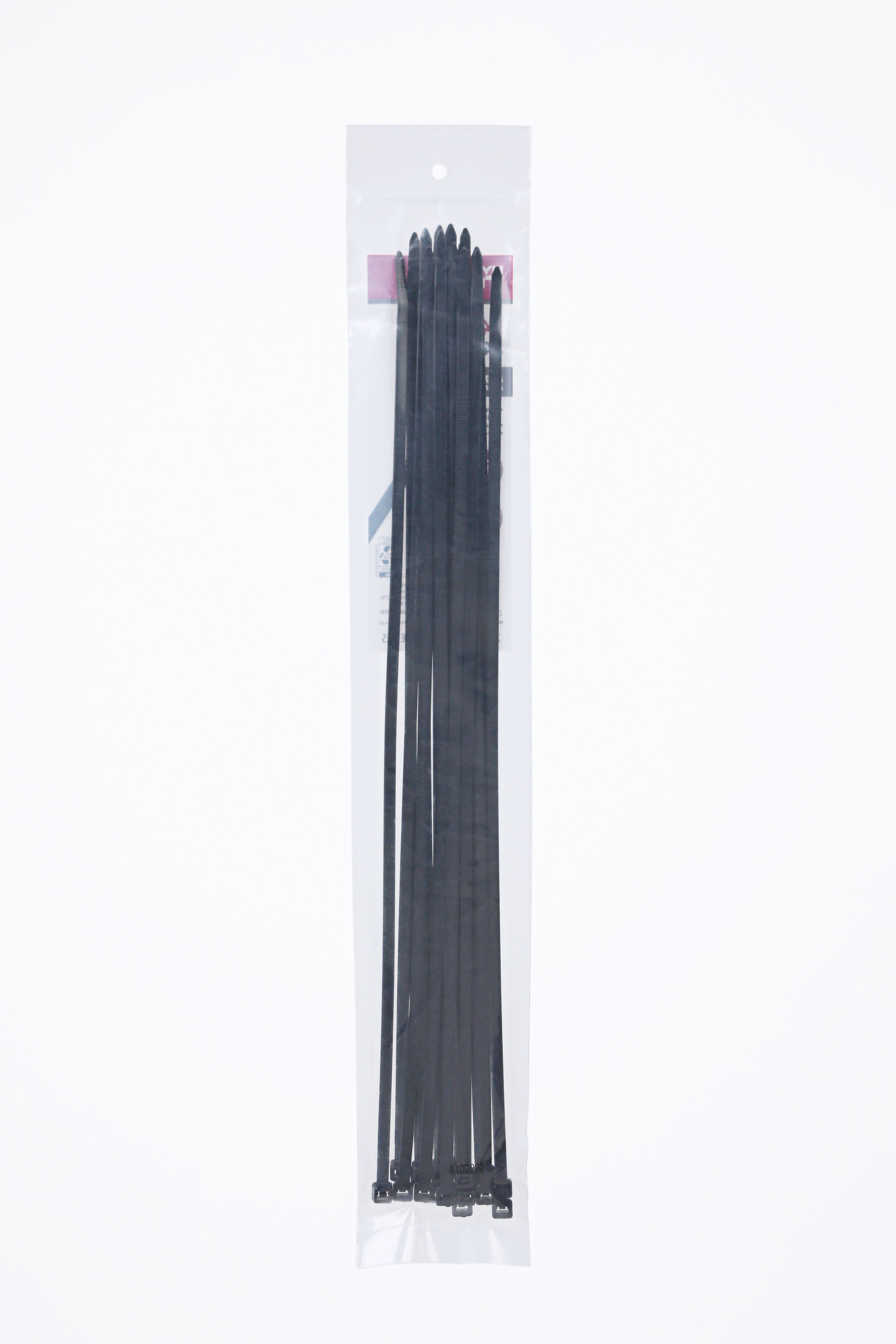 (2 pack) Hyper Tough 14inch Cable Tie Uv Black 20Pcs