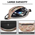 thumbnail image 4 of Fanny Pack Beige Christmas Gingerbread Man Pattern Waist Pack Bag,Running Cross Bag,Waterproof Large Fanny Packs for Women Men for Travel Running Hiking Cycling, 4 of 6