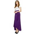 thumbnail image 5 of Made by Johnny Women's Wrapped High Low Ruffle Maxi Skirt L DARK_PURPLE, 5 of 6