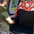 thumbnail image 5 of Xoenoiee Santa Claus Candy Star Print Rear Bench Car Seat Cover Towel Protector, Christmas Decoration Heavy Duty Universal Fit Automotive Backseat Protector for Cars SUVs Truck, 5 of 7
