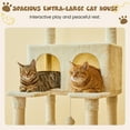 thumbnail image 5 of MWPO 74.8-in Extra Large Cat Tree with Double Condo and Scratching Post Tower,Beige, 5 of 8