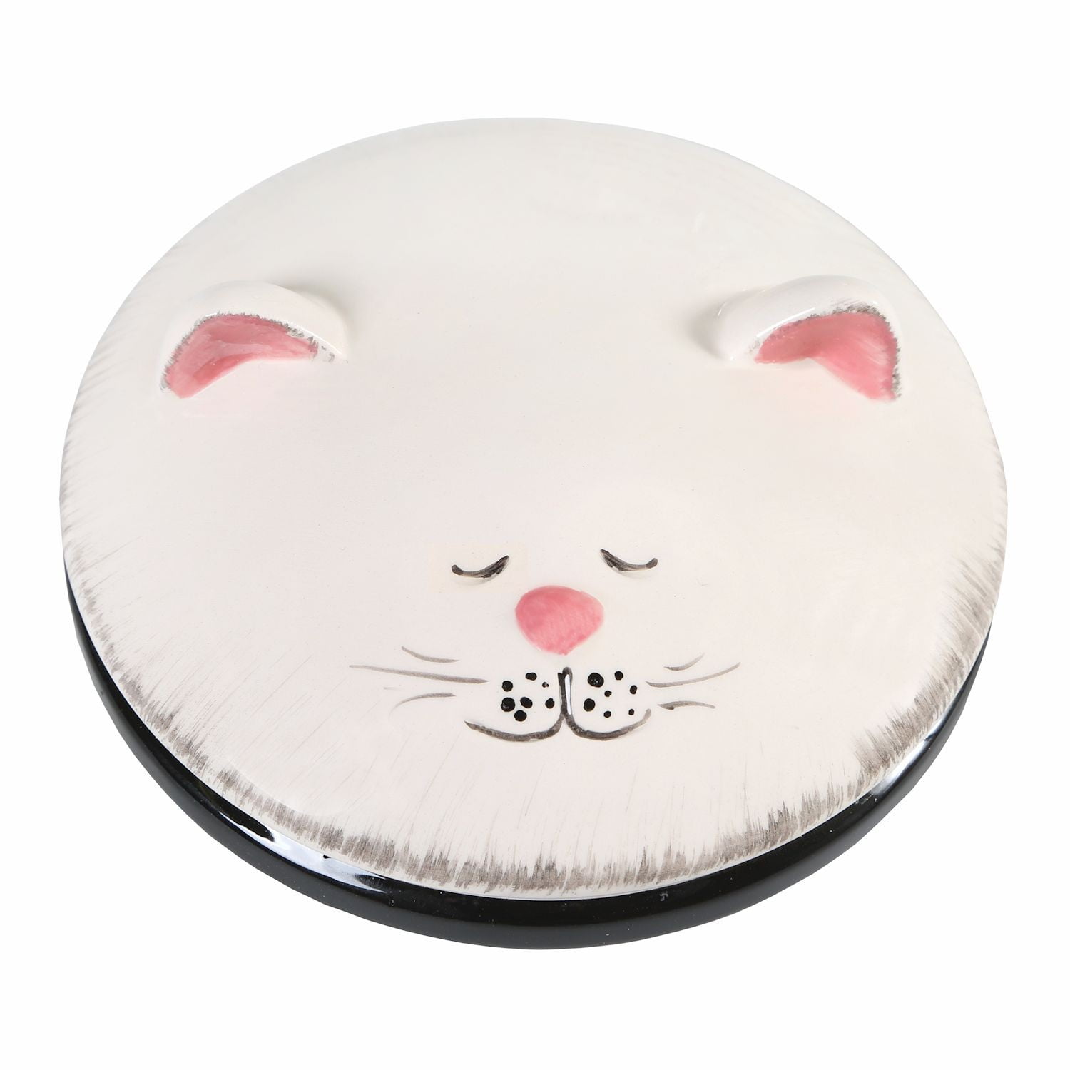 Ceramic Cat Treat Cookie Jar Sealable Kitchen Canister