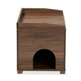 thumbnail image 3 of Baxton Studio Mariam Modern and Contemporary Walnut Brown Finished Wood Cat Litter Box Cover House, 3 of 11