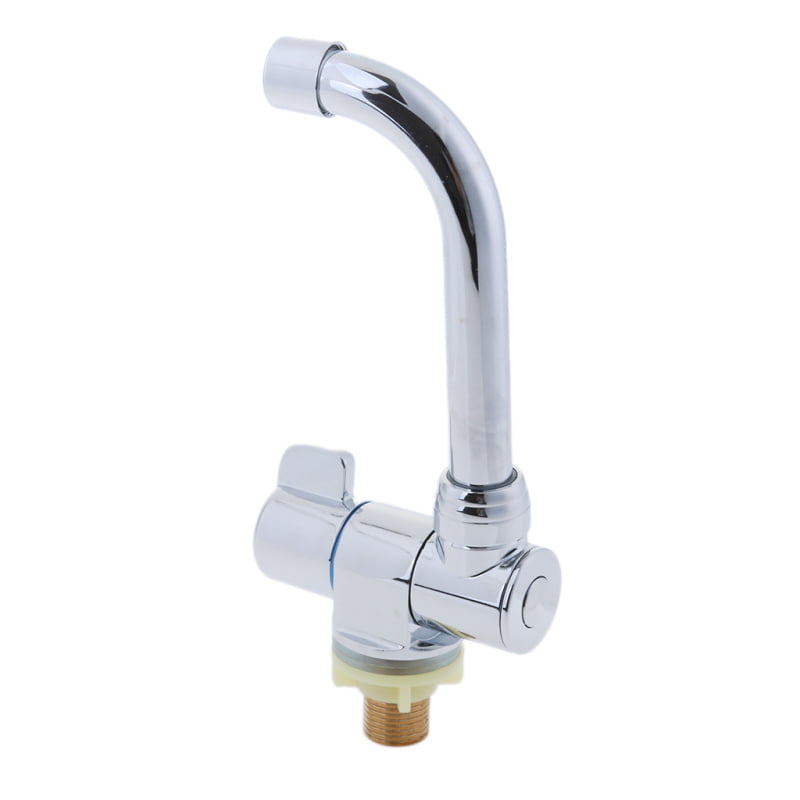 Marine Kitchen Sink Single Lever Cold Water Faucet Tap 360° Rotating #007