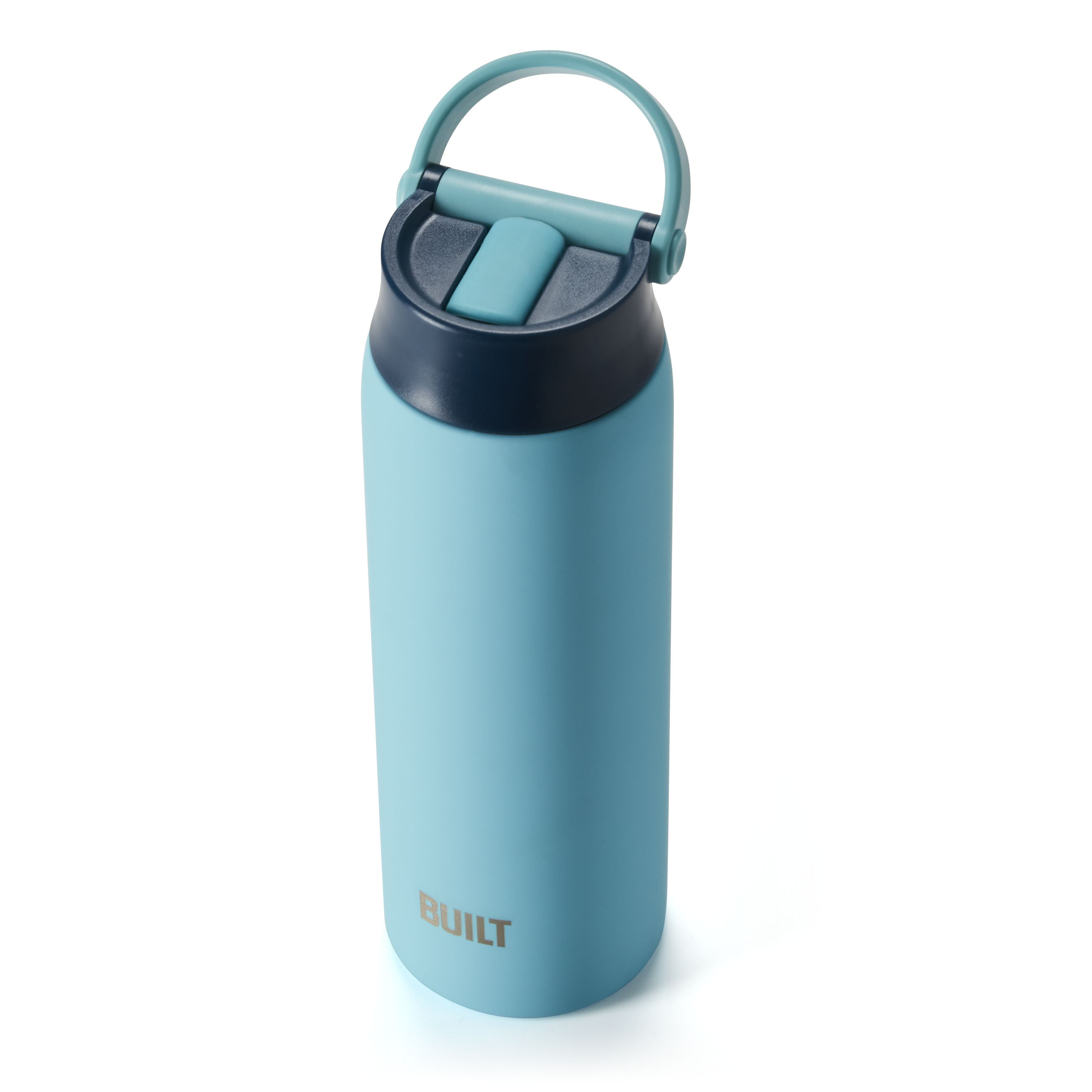 Built 20 Ounce Pivot Double Wall Insulated Water Bottle, Blue