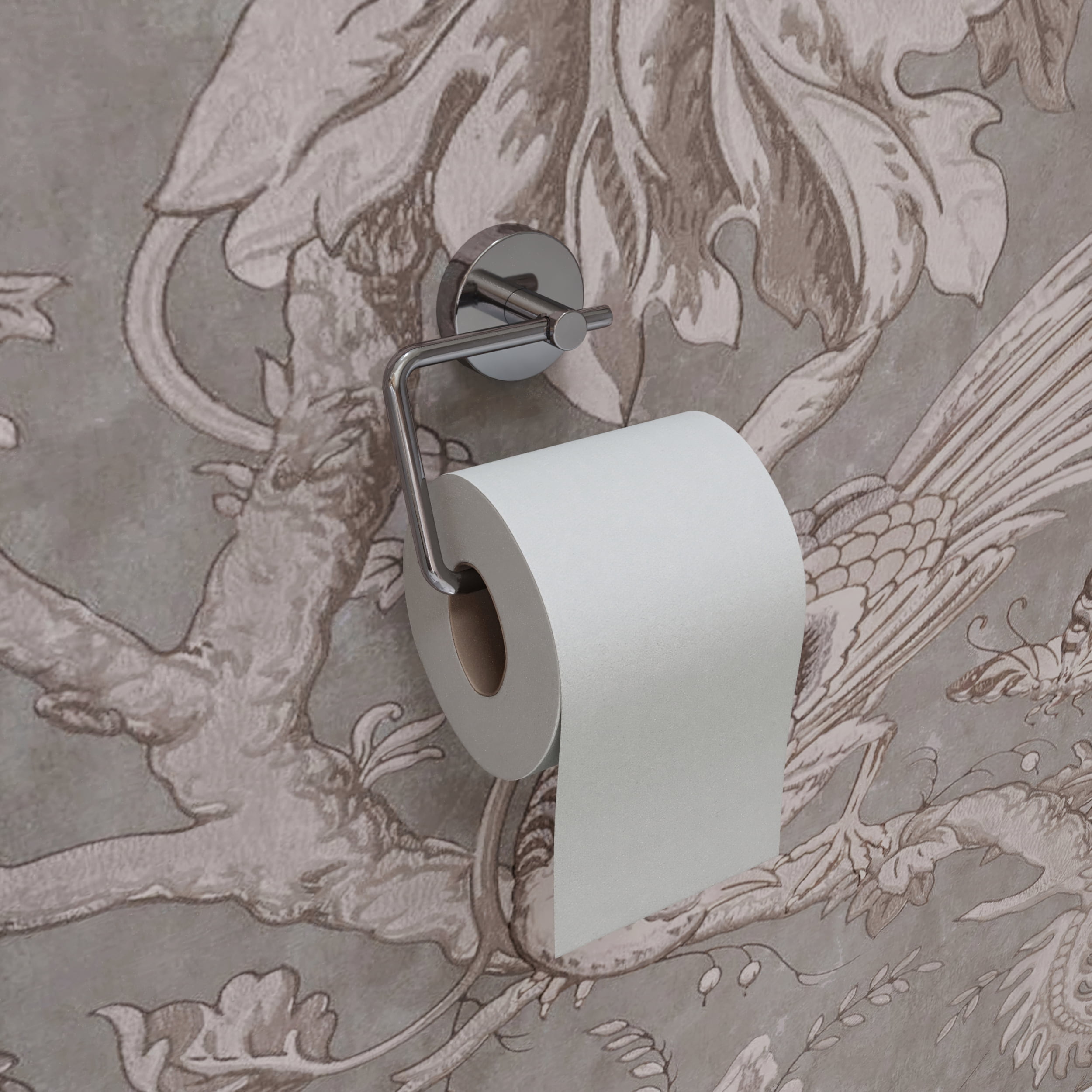 Croydex Pendle Toilet Paper Holder, Easy-to-Fit Flexi Fix Bracket, No Drilling Required